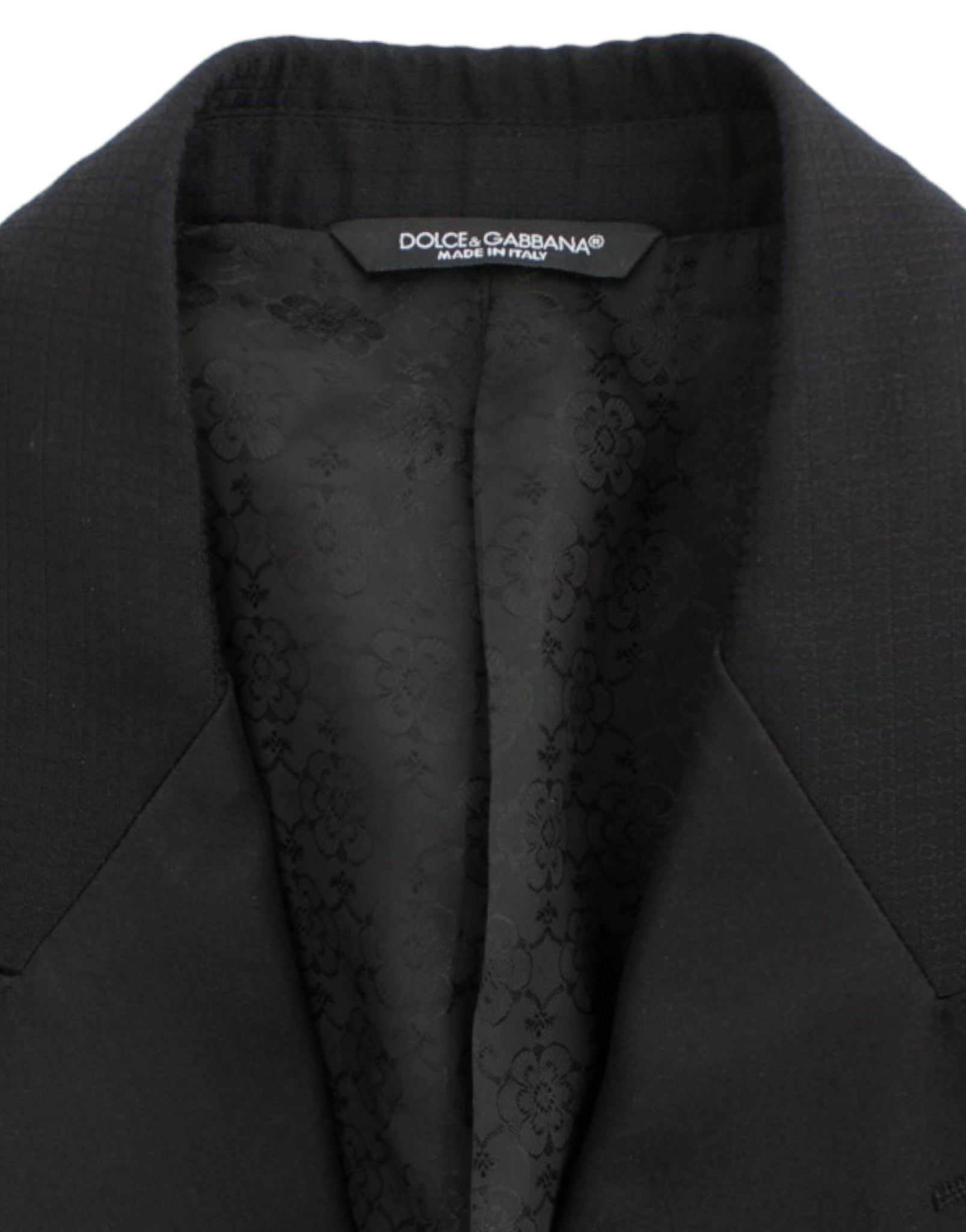 Dolce & Gabbana Black wool silk SICILIA blazer