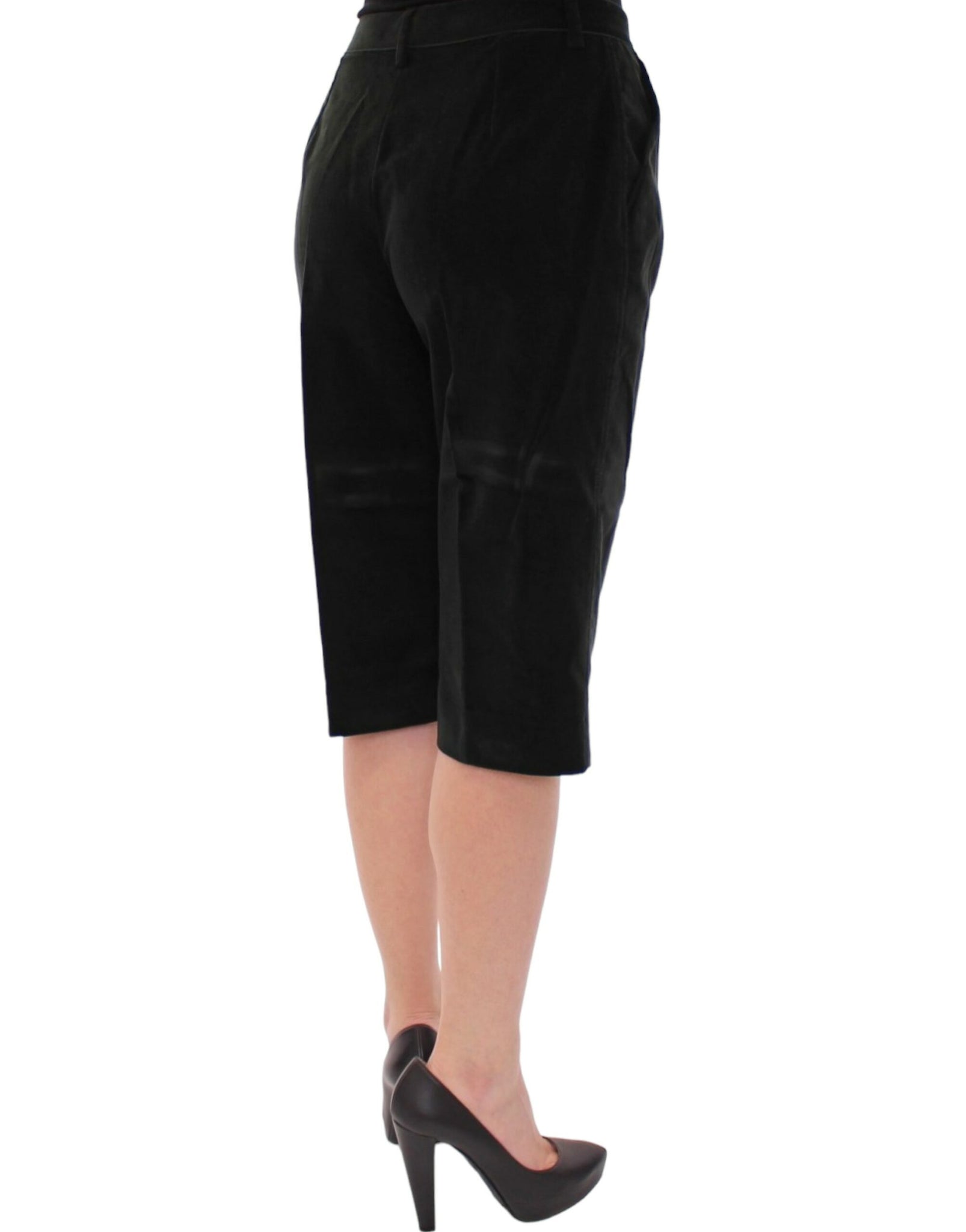 Black cotton shorts pants