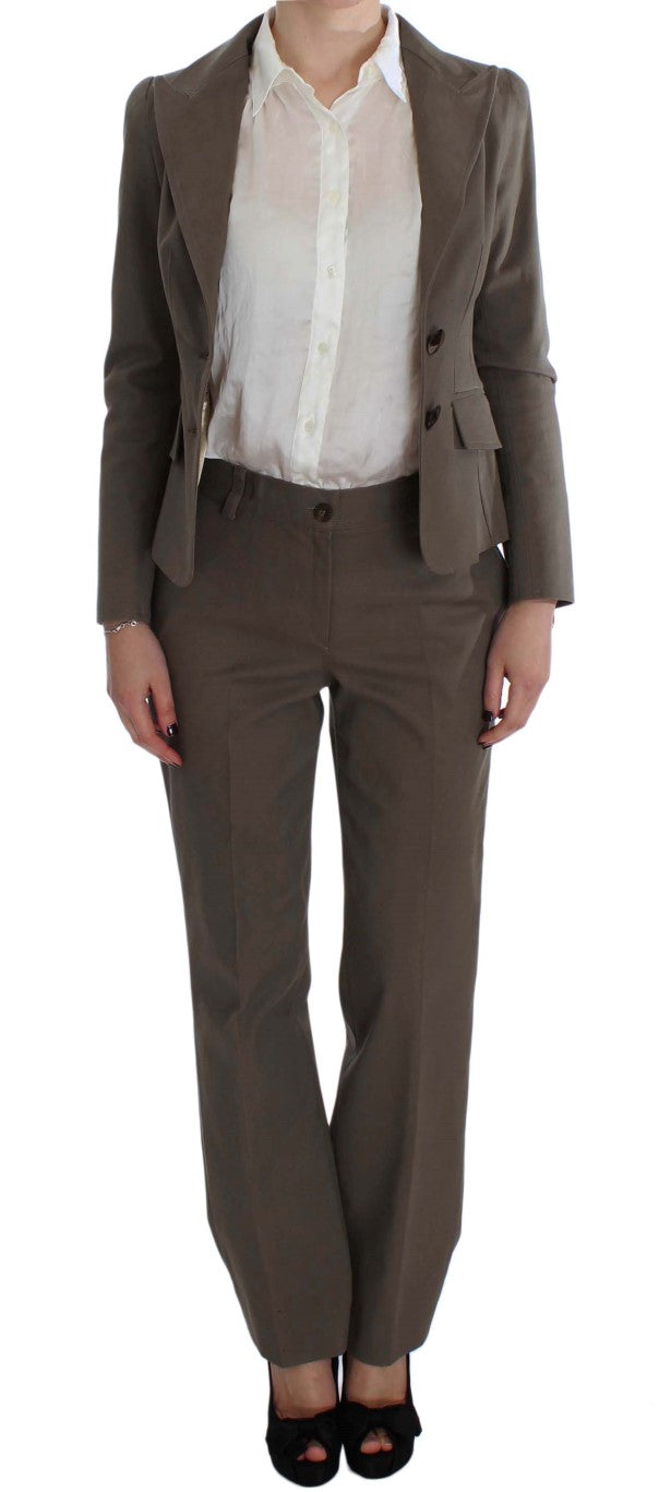 BENCIVENGA Beige Wool Cotton Suit