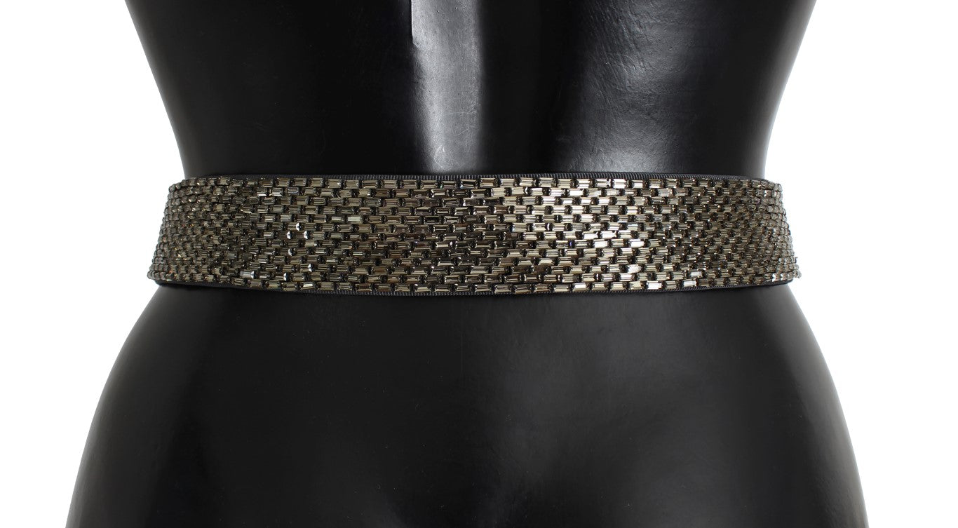 Crystal Buckle Sequined Waist Belt