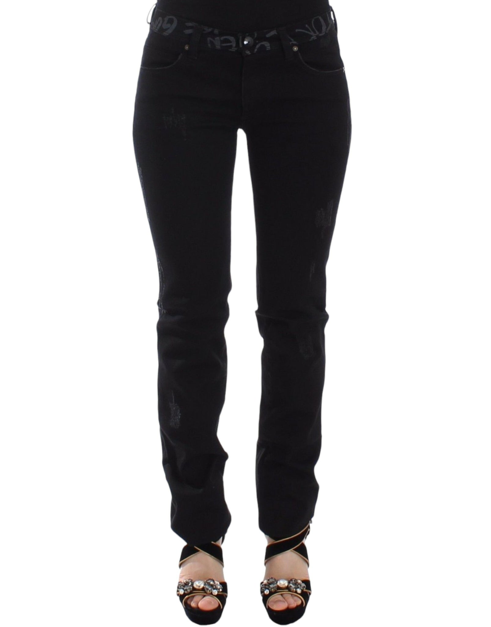 Black Slim Jeans Denim Pants Skinny Stretch