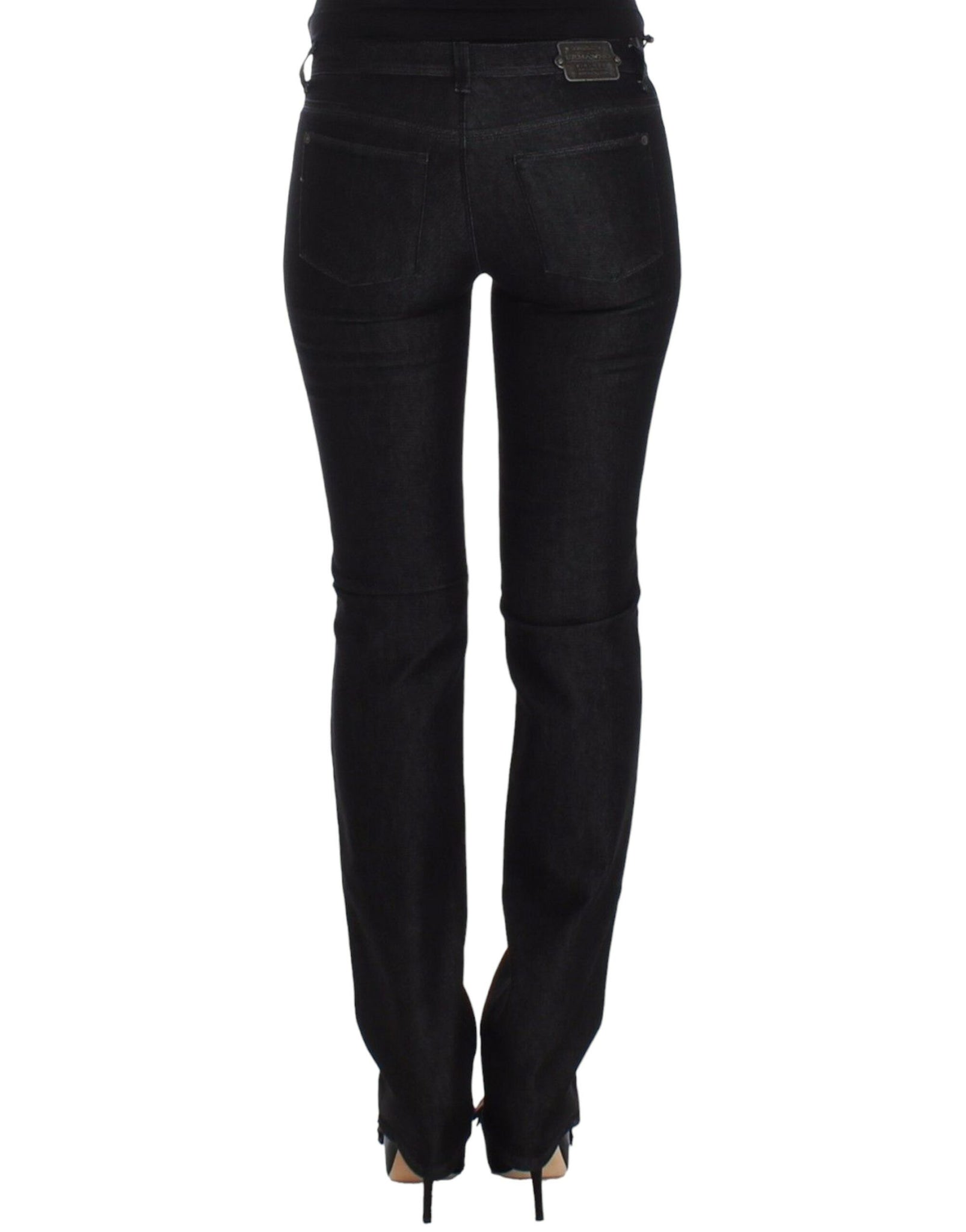 Black Slim Jeans Denim Pants Skinny Leg Stretch