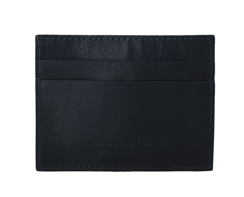 Blue Leather Cardholder Wallet