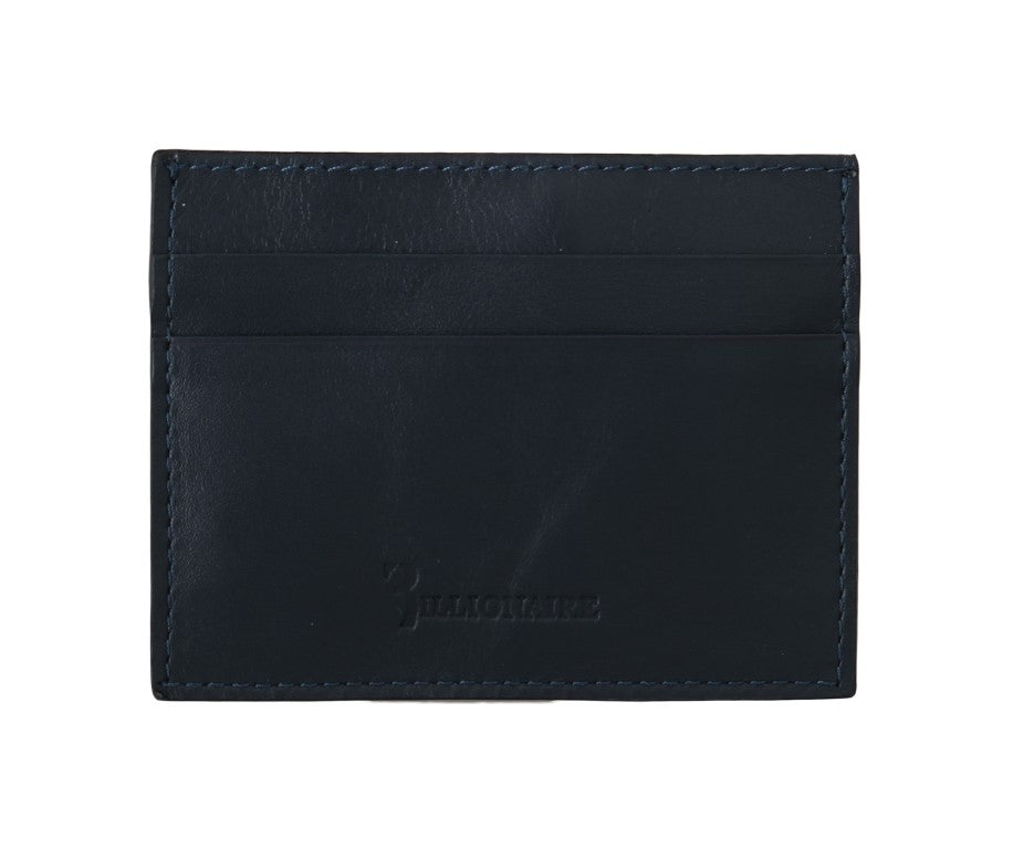 Blue Leather Cardholder Wallet