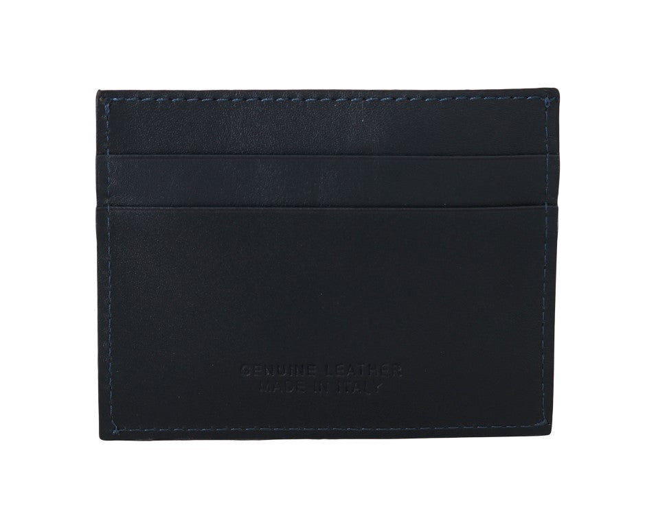 Blue Leather Cardholder Wallet