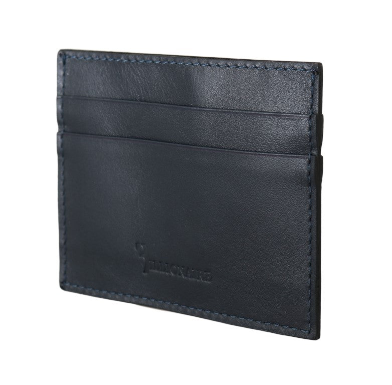 Blue Leather Cardholder Wallet