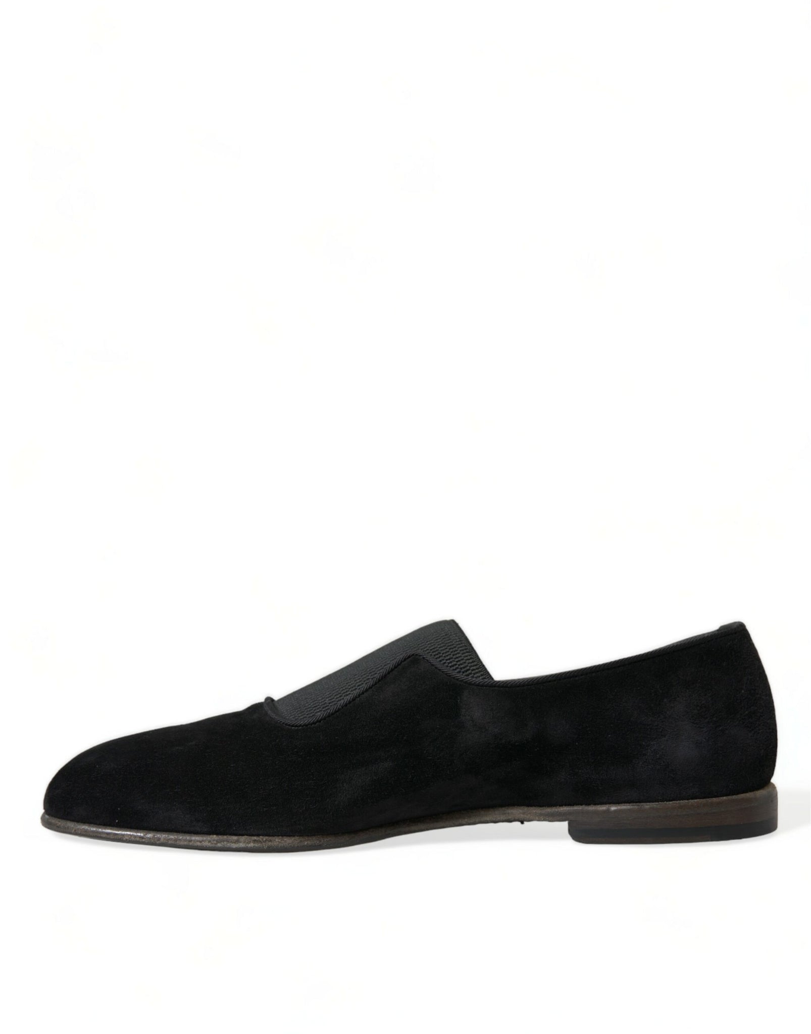 Dolce & Gabbana Black RUNWAY Velour AMALFI Loafers Shoes