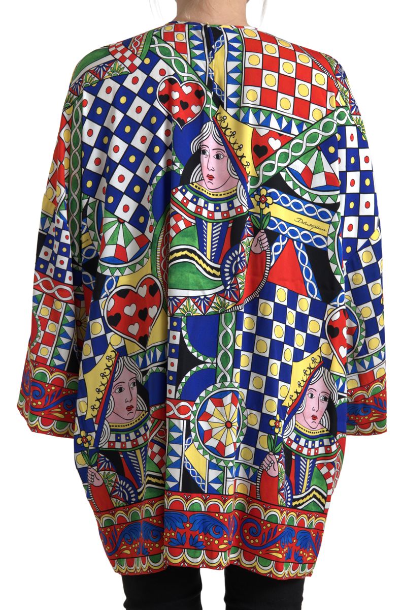 Dolce & Gabbana Multicolor Printed Long Sleeves Blouse Top