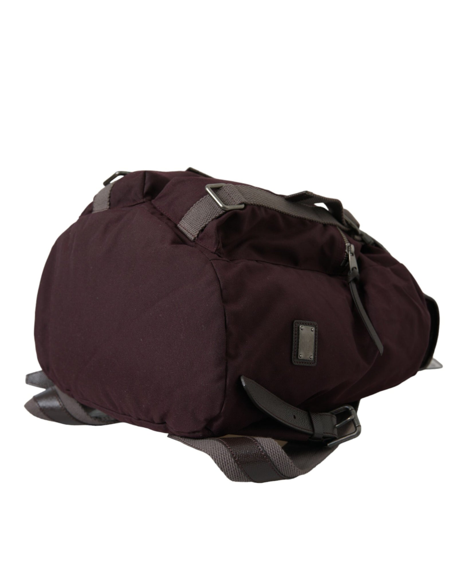 Dolce & Gabbana Elegant Maroon Nylon Leather Backpack