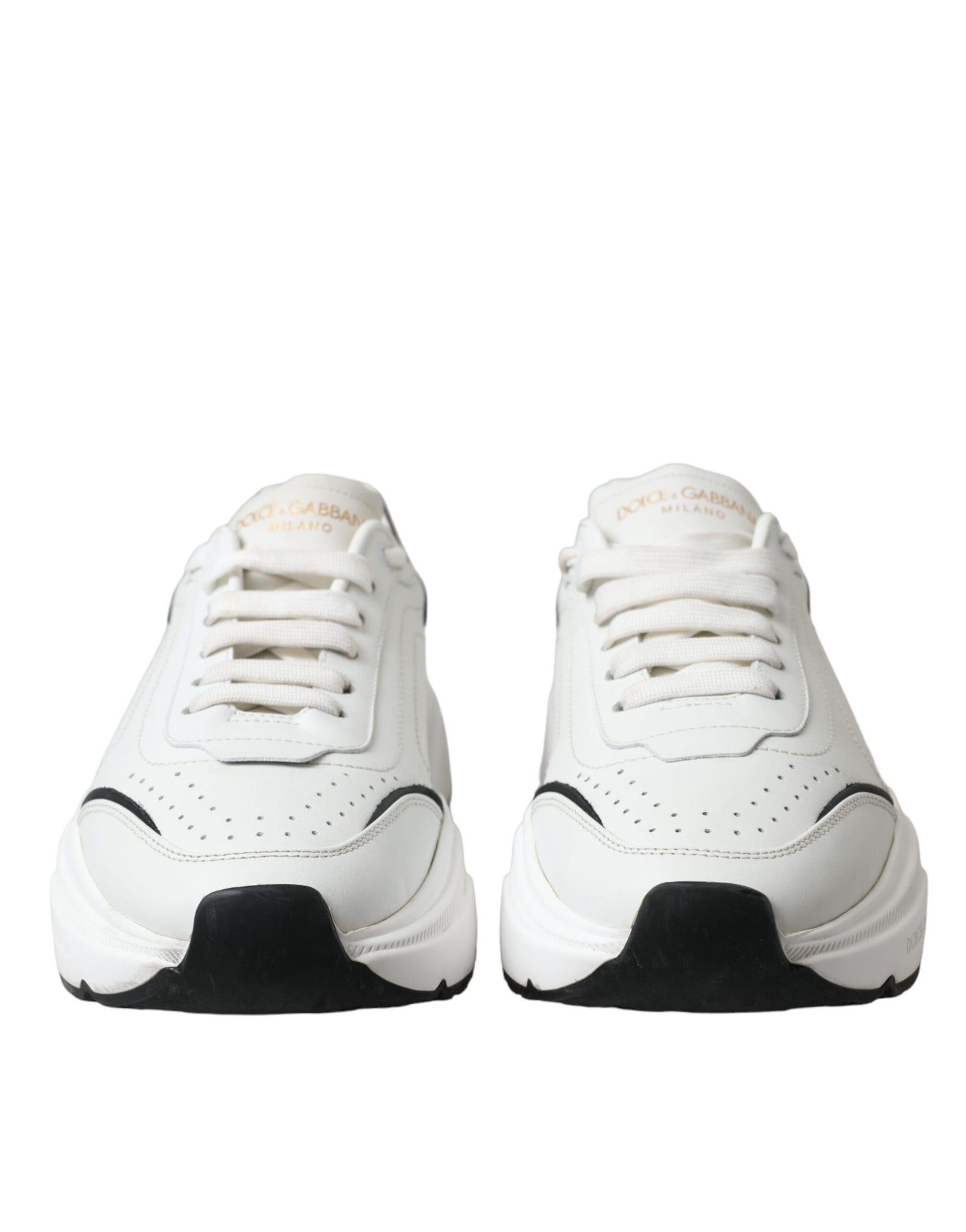 Dolce & Gabbana White Black Low Top Daymaster Sneakers Shoes