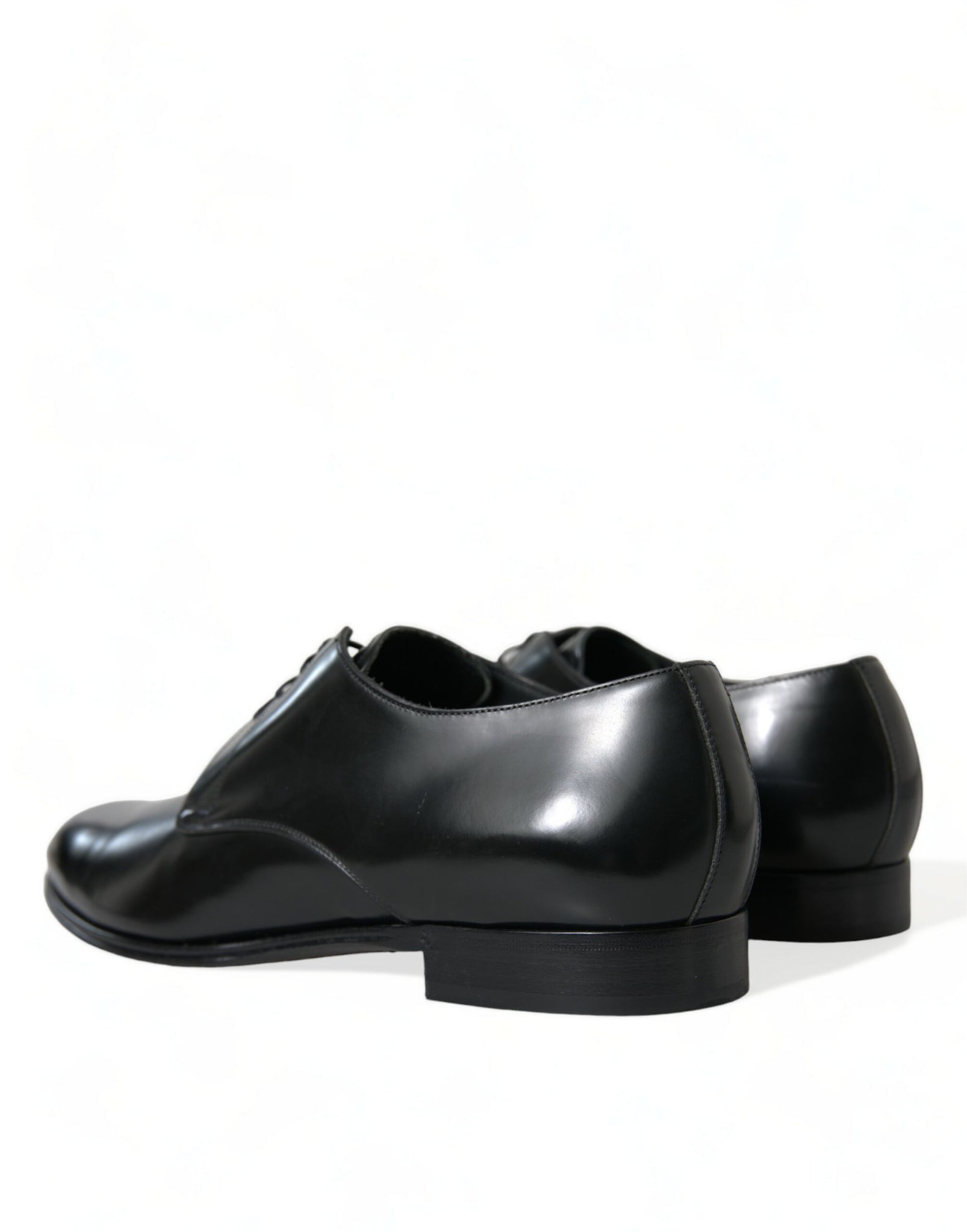 Dolce & Gabbana Black Leather Lace Up Men Dress Derby Shoes