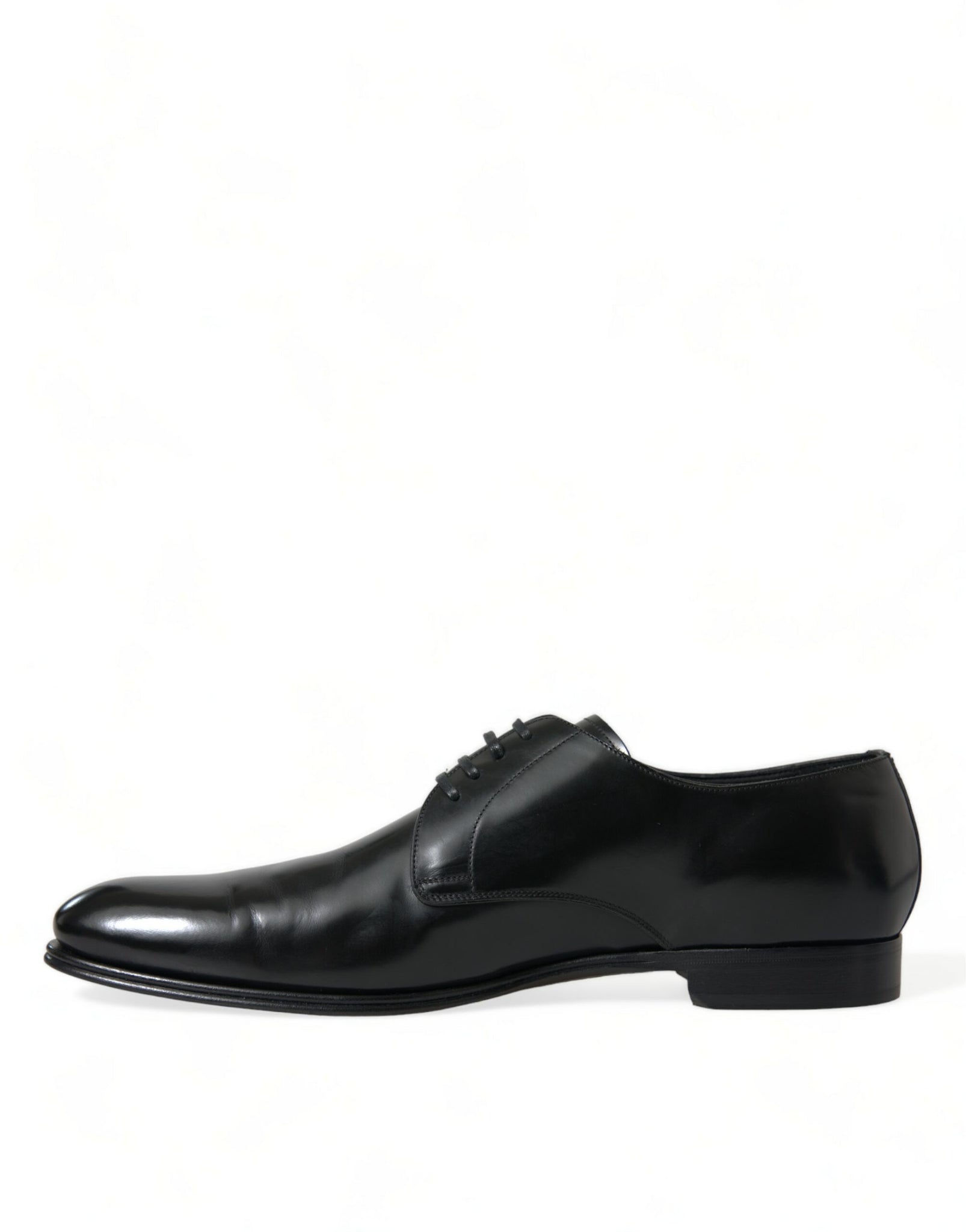 Dolce & Gabbana Black Leather Lace Up Men Dress Derby Shoes