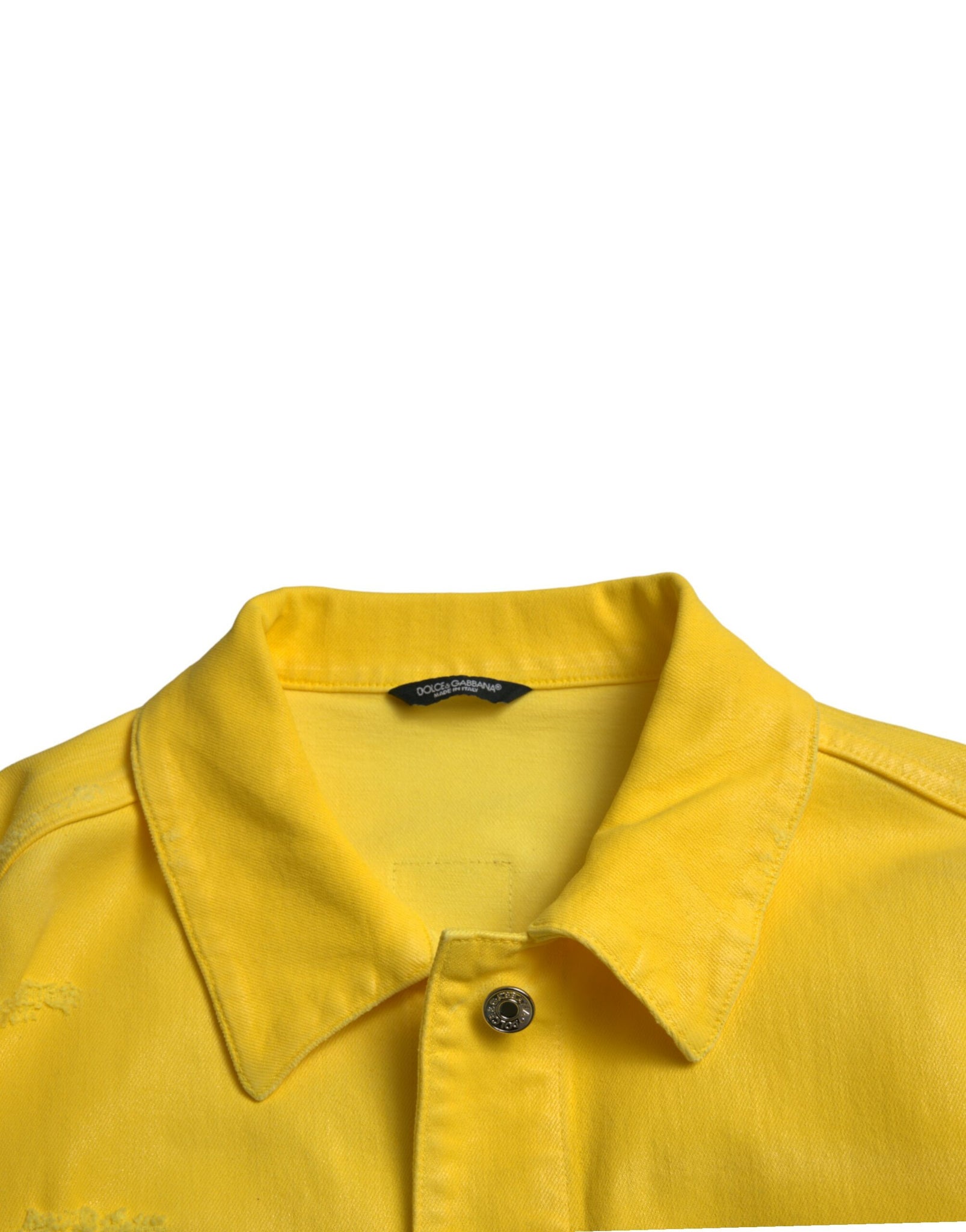 Dolce & Gabbana Yellow Cotton DENIM Jeans Coat Jacket