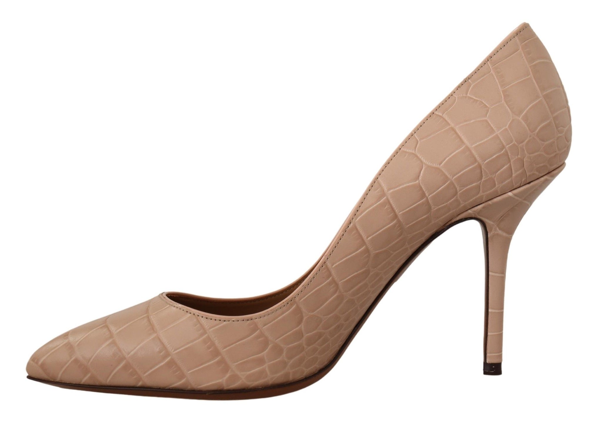 Beige Nude Leather BELLUCCI Heels Pumps Shoes