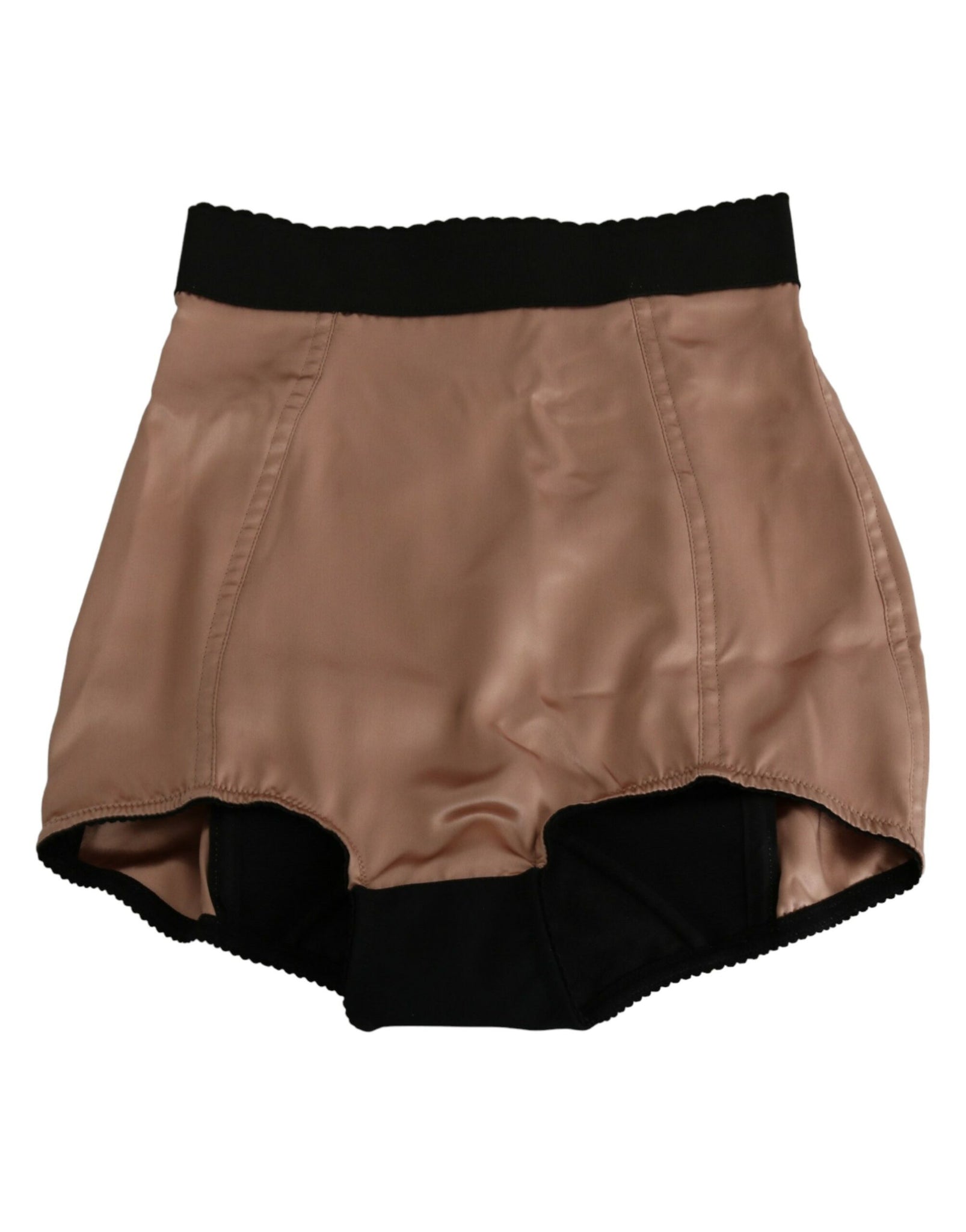 Dolce & Gabbana Beige Silk High Waist Mini Hot Pants Shorts