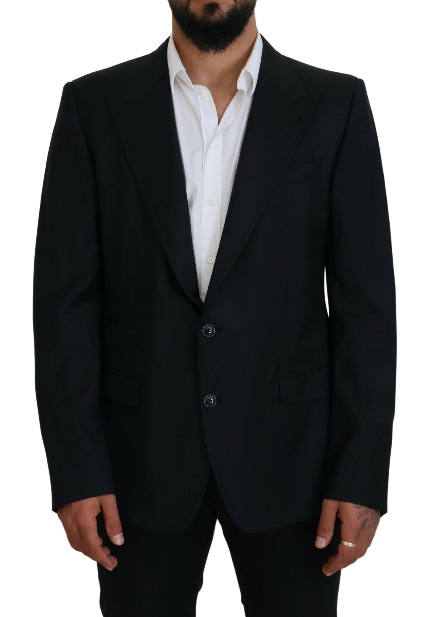 Dark Blue Wool Formal Sicilia Blazer