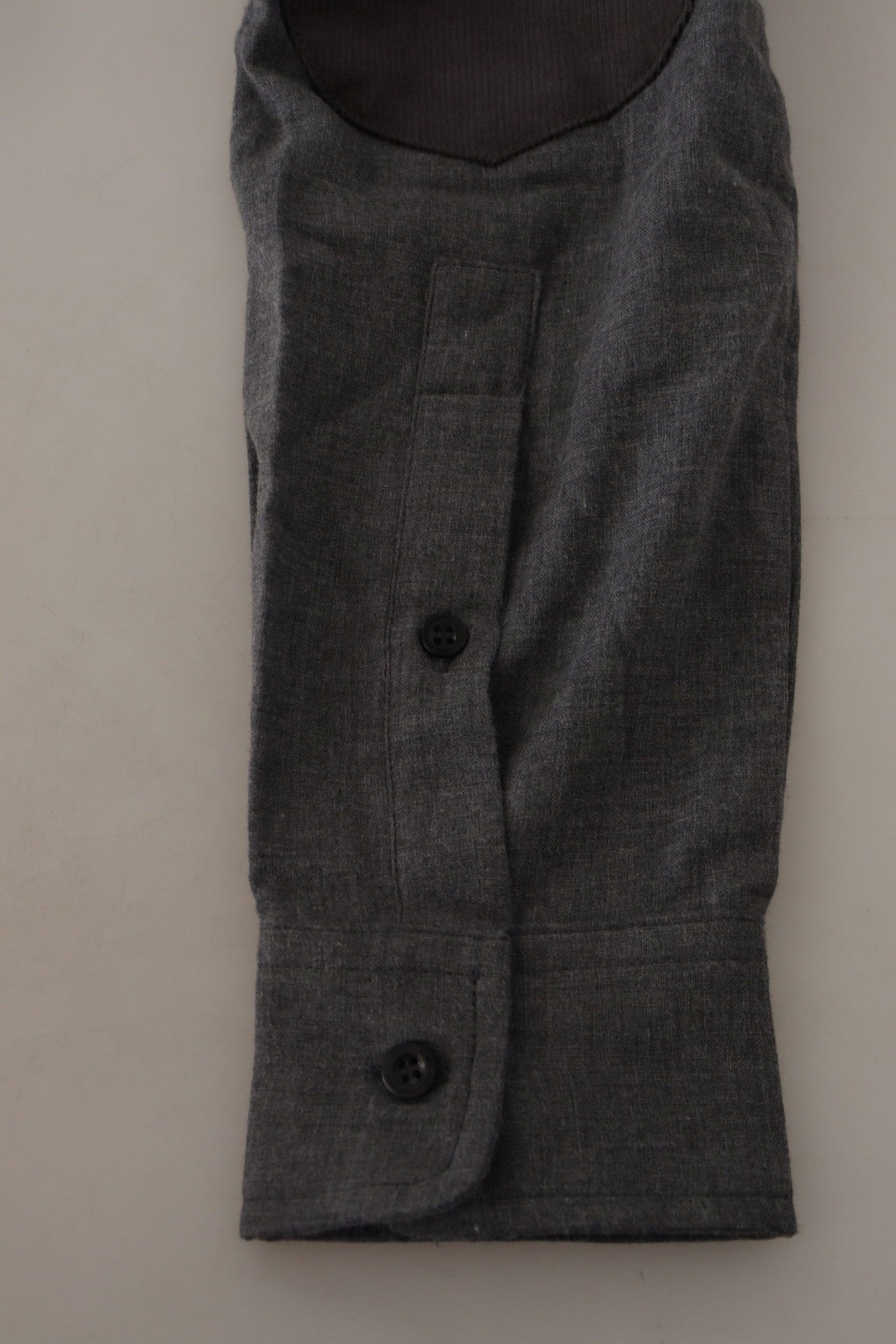 Dark Gray Cotton Casual Mens Shirt