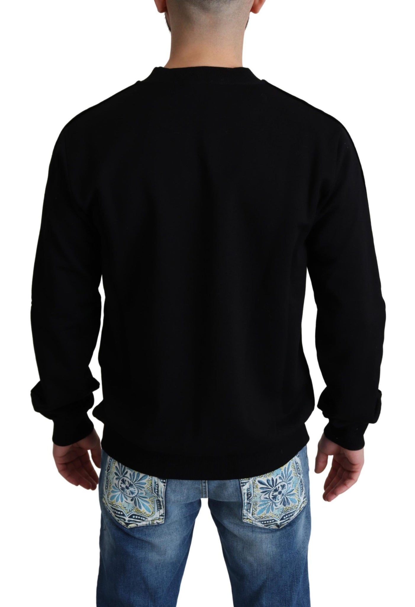 Dolce & Gabbana Elegant Crystal Crown Crewneck Sweater