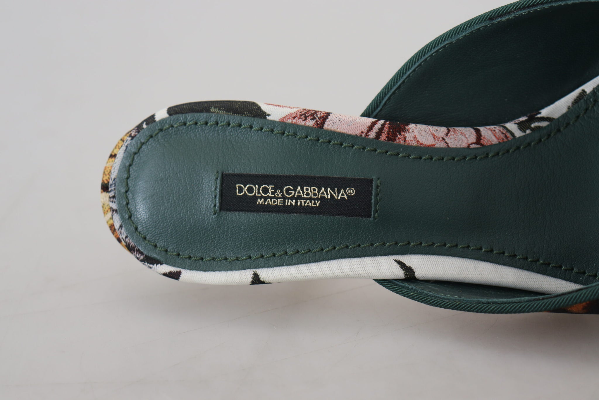 Dolce & Gabbana Multicolor Crystal Embellishment Slip On Sandals