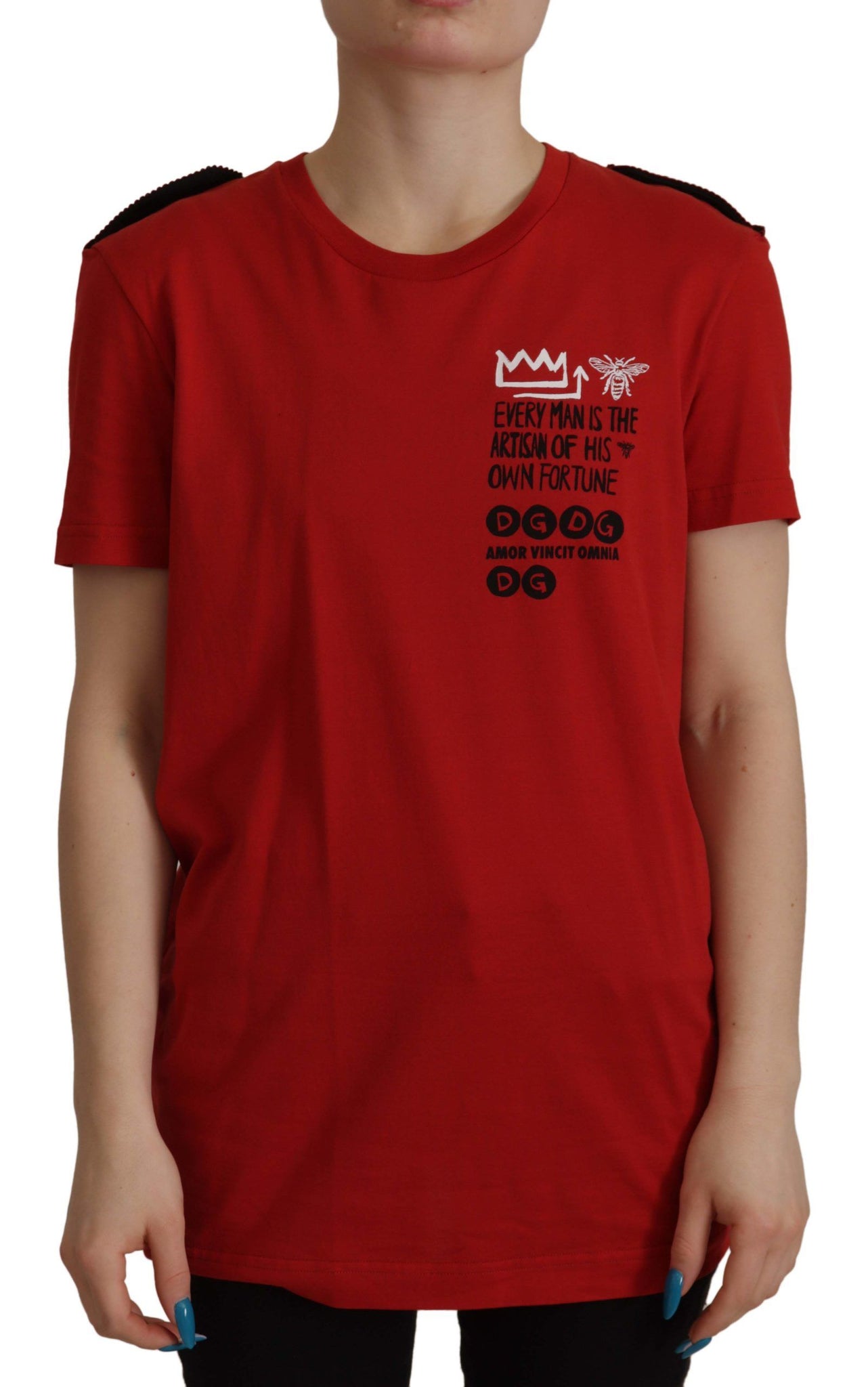 Red Amor Vincit Omnia Crewneck T-shirt