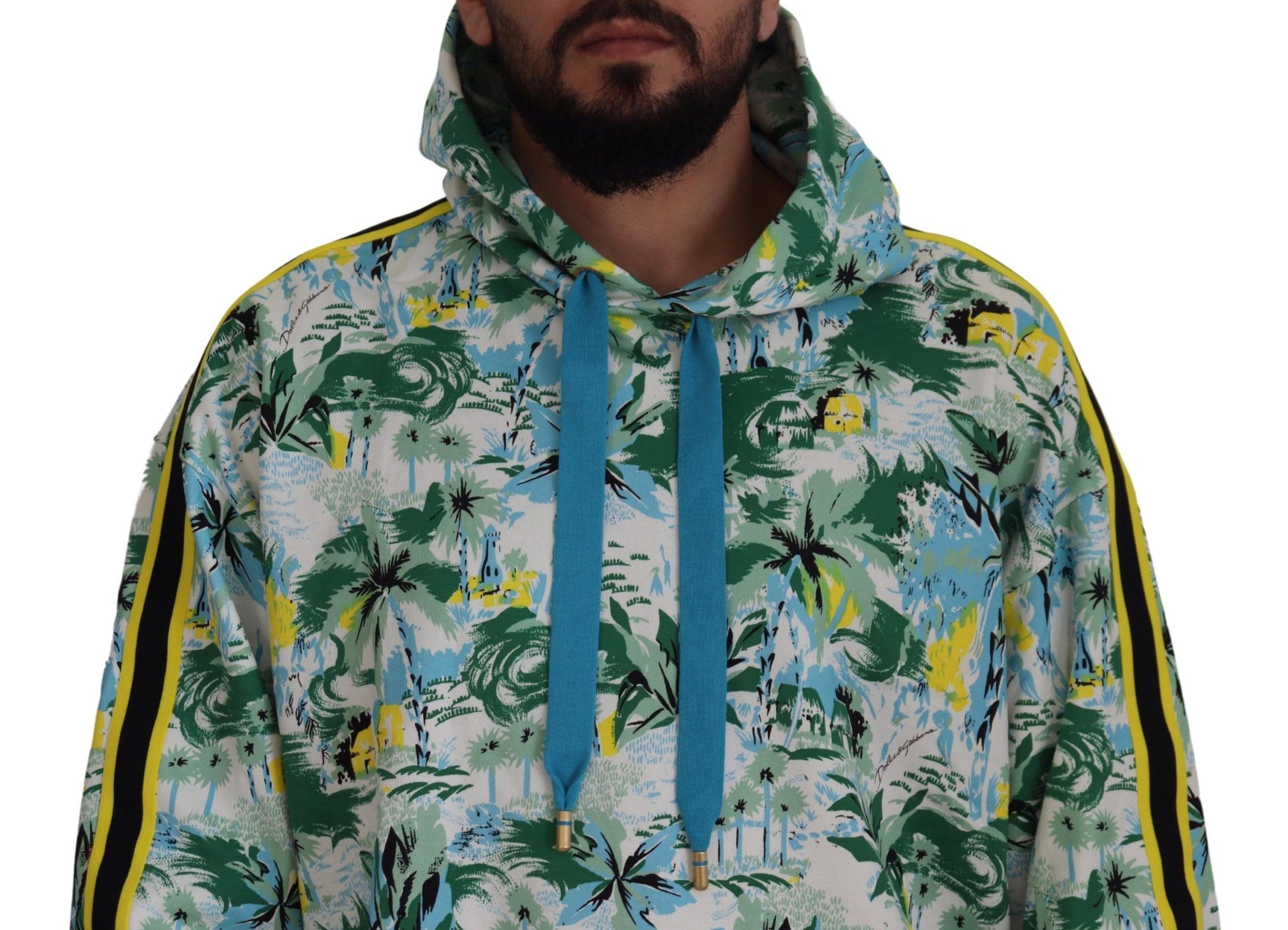 Multicolor Cotton Hooded Sweatshirt Sweater