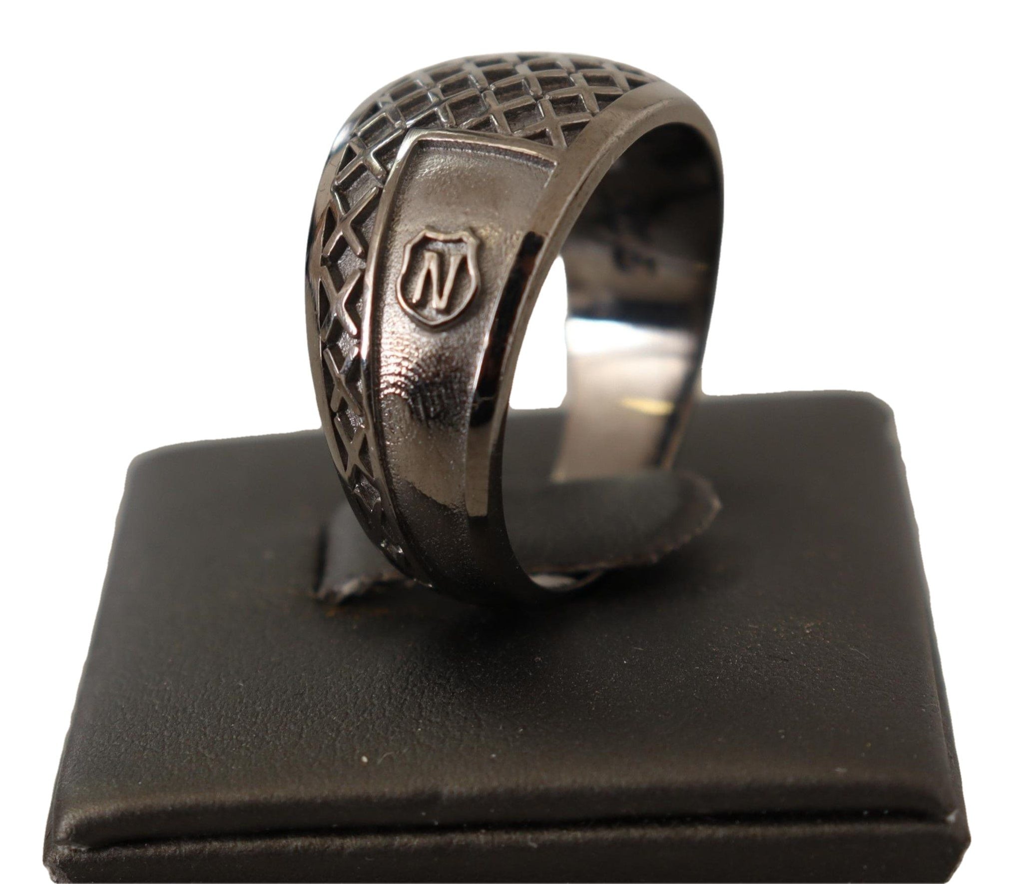 Rhodium 925 Sterling Silver Mens Ring