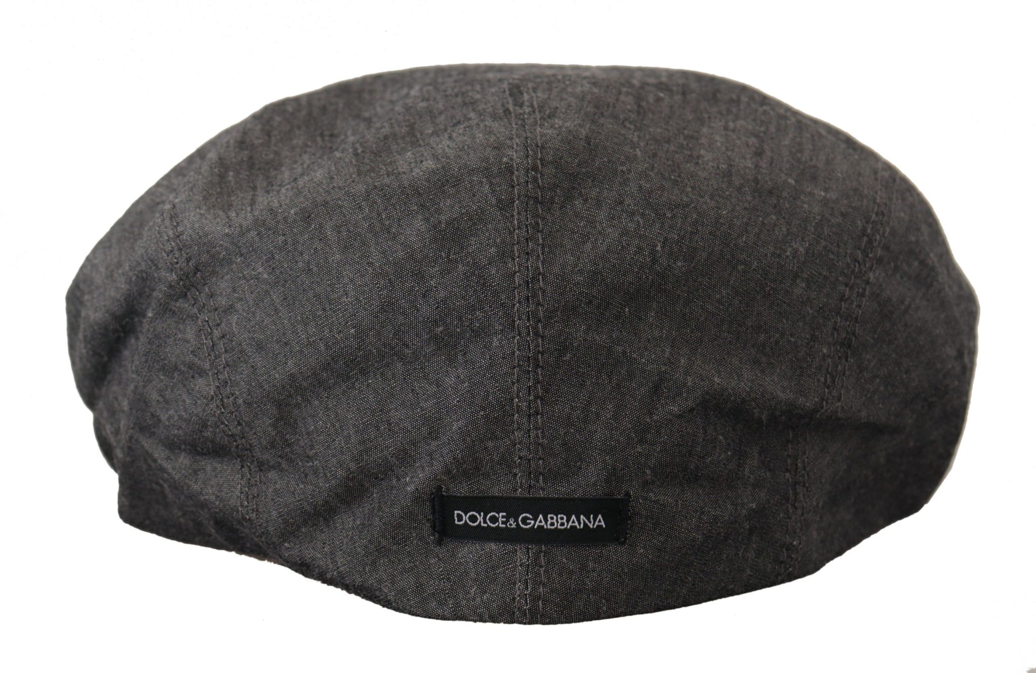 Dolce & Gabbana Gray Newsboy Men Capello Cotton Blend Hat