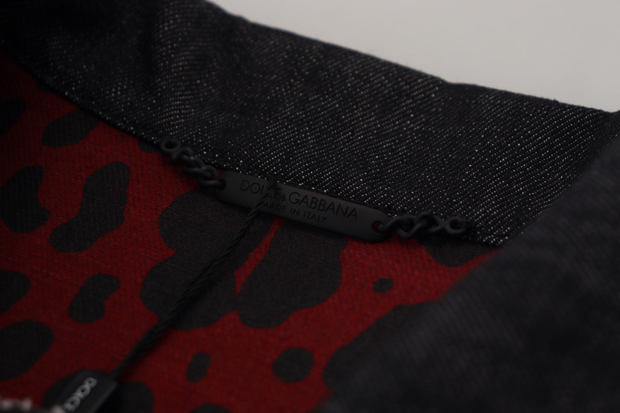 Black Cotton Full Button Denim Jacket
