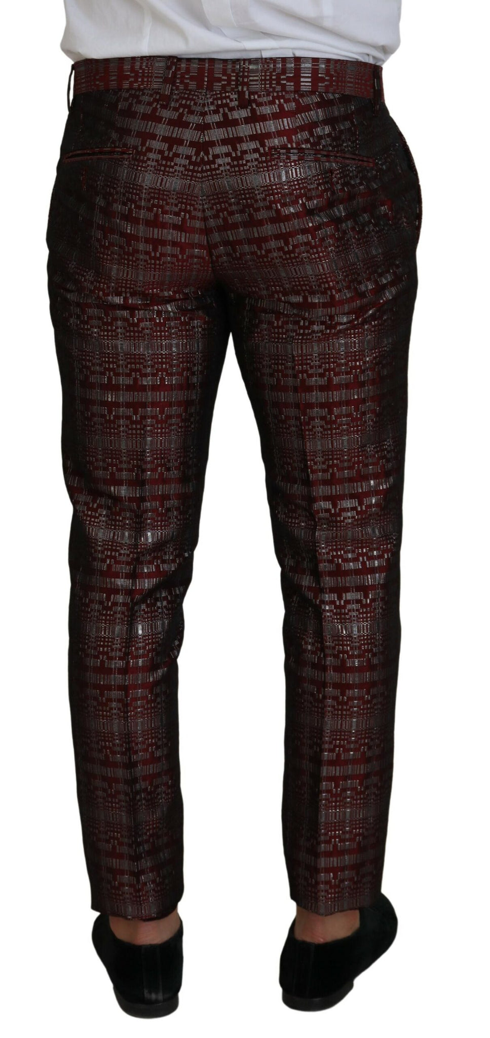Bordeaux Silver GOLD Slim Fit Suit