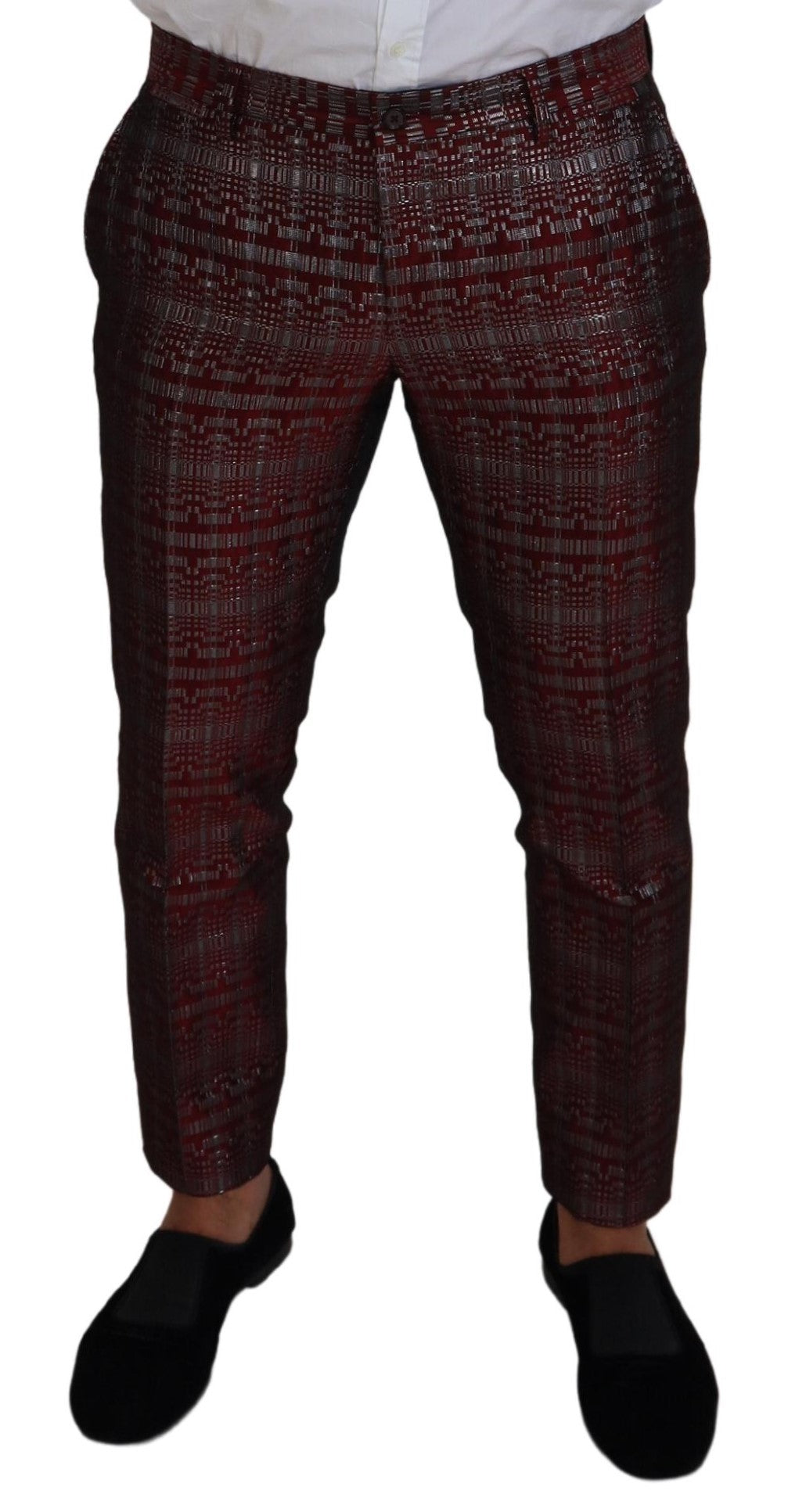 Bordeaux Silver GOLD Slim Fit Suit