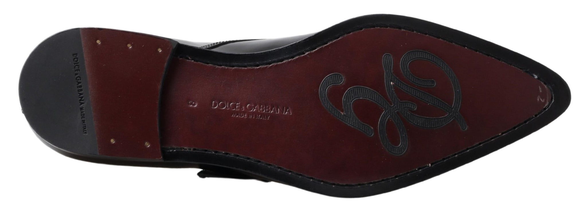 Dolce & Gabbana Black Leather Monk Strap Dress Formal Shoes