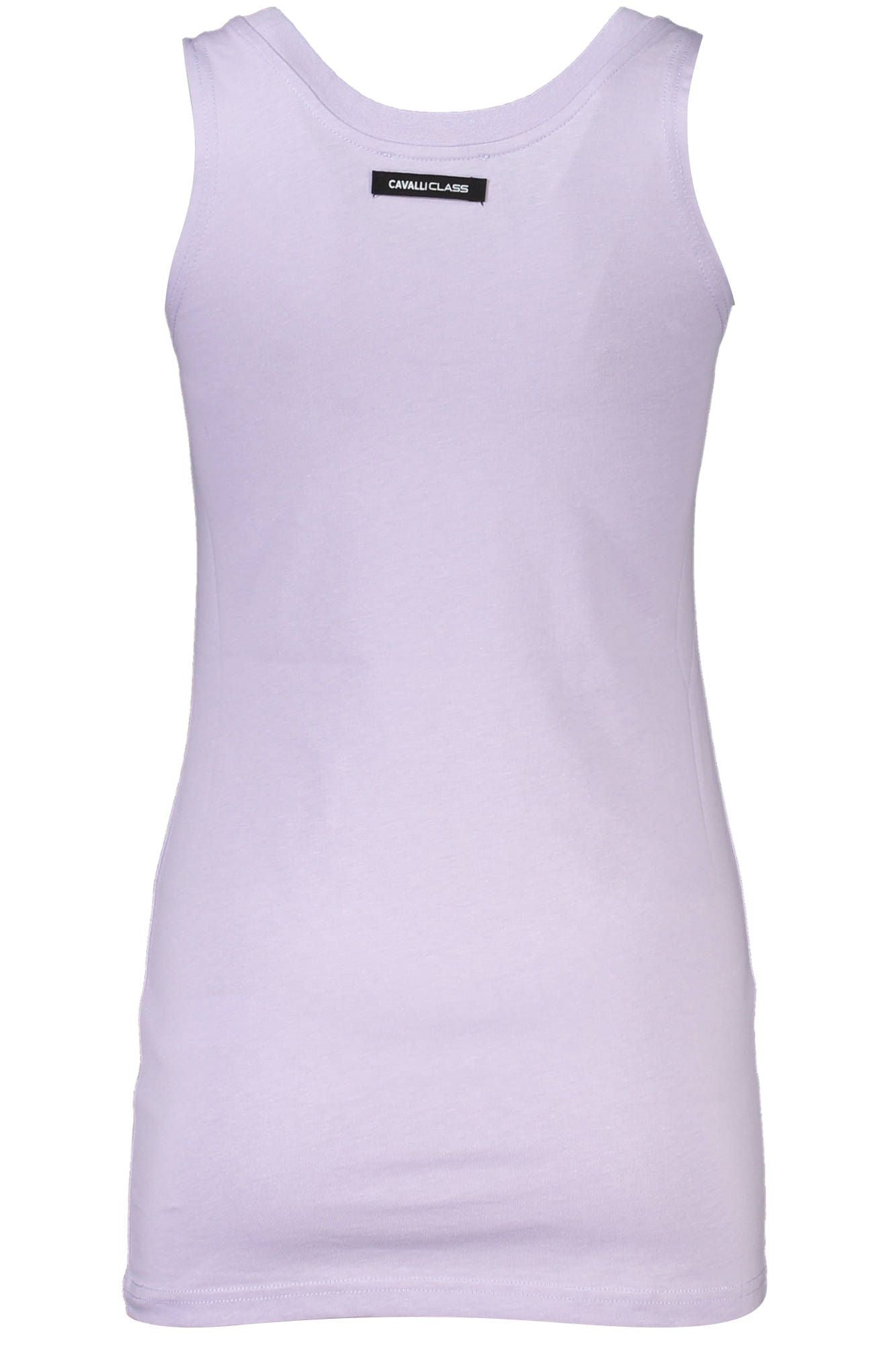 Cavalli Class Elegant Purple Round Neckline Tank Top