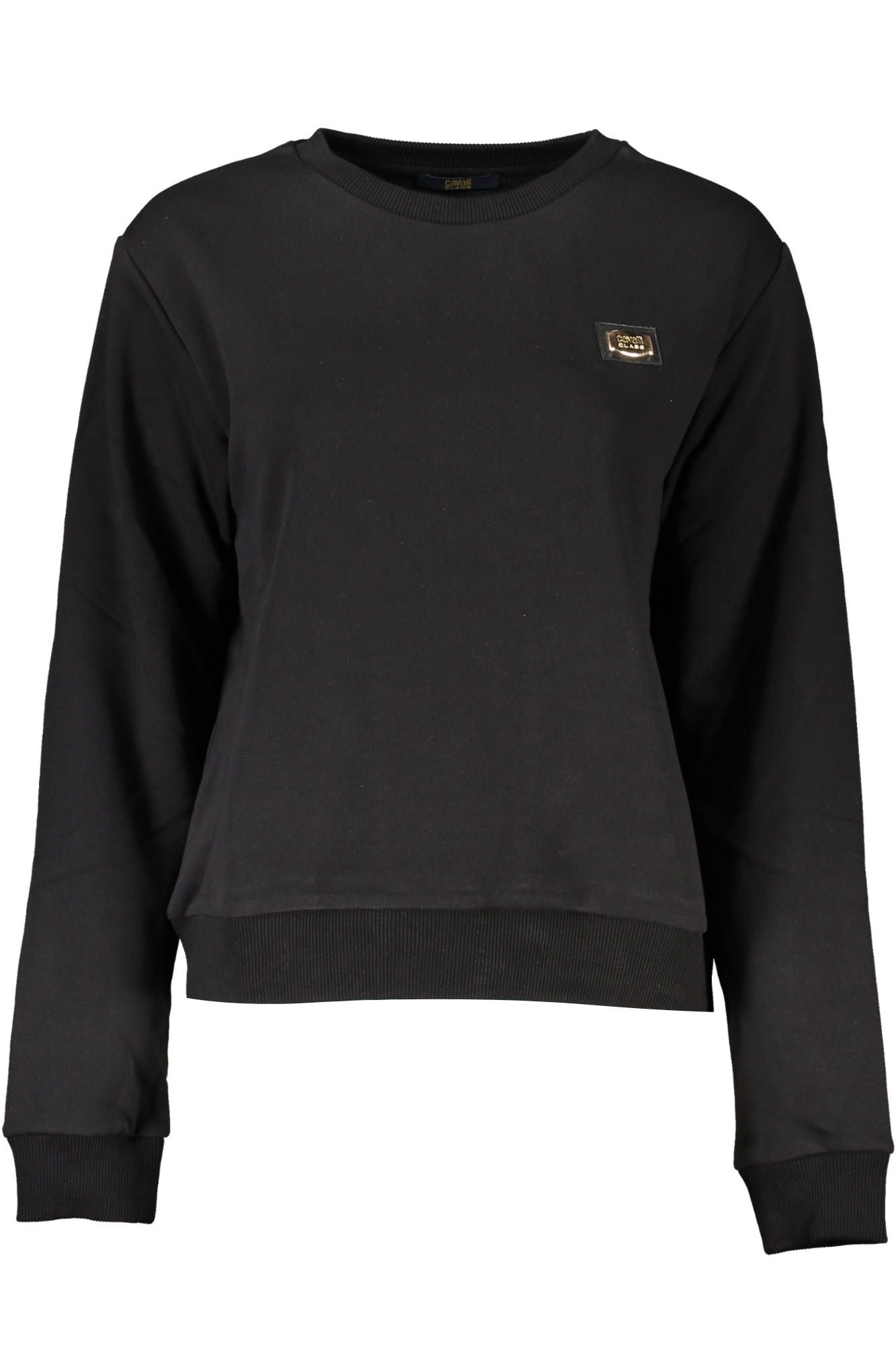 Cavalli Class Black Cotton Sweater