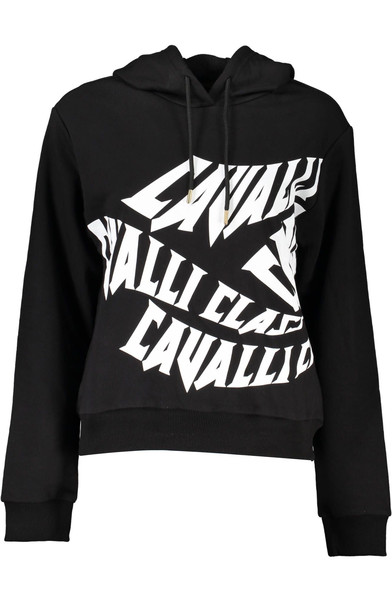 Cavalli Class Black Cotton Sweater