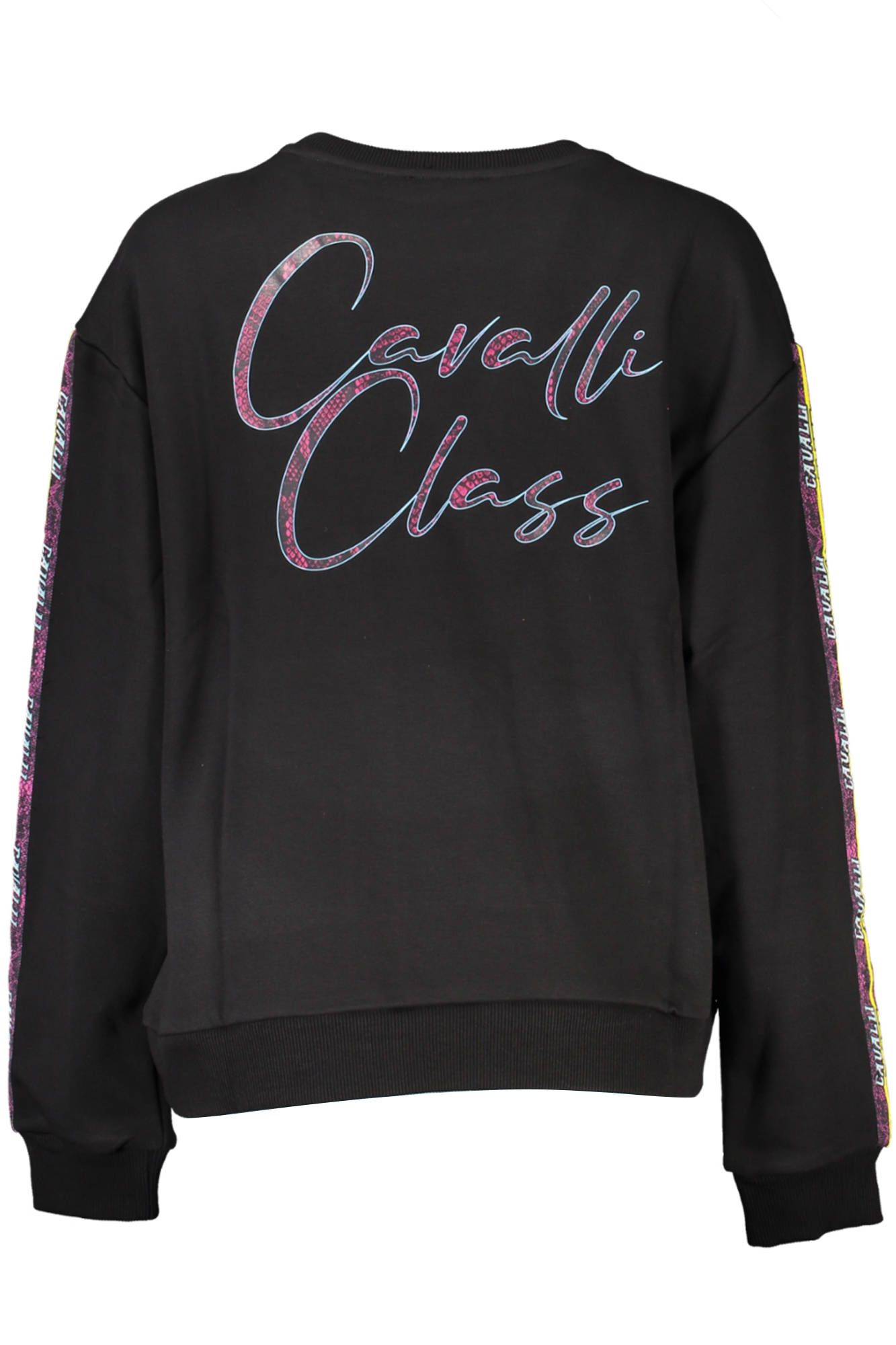 Cavalli Class Black Cotton Sweater