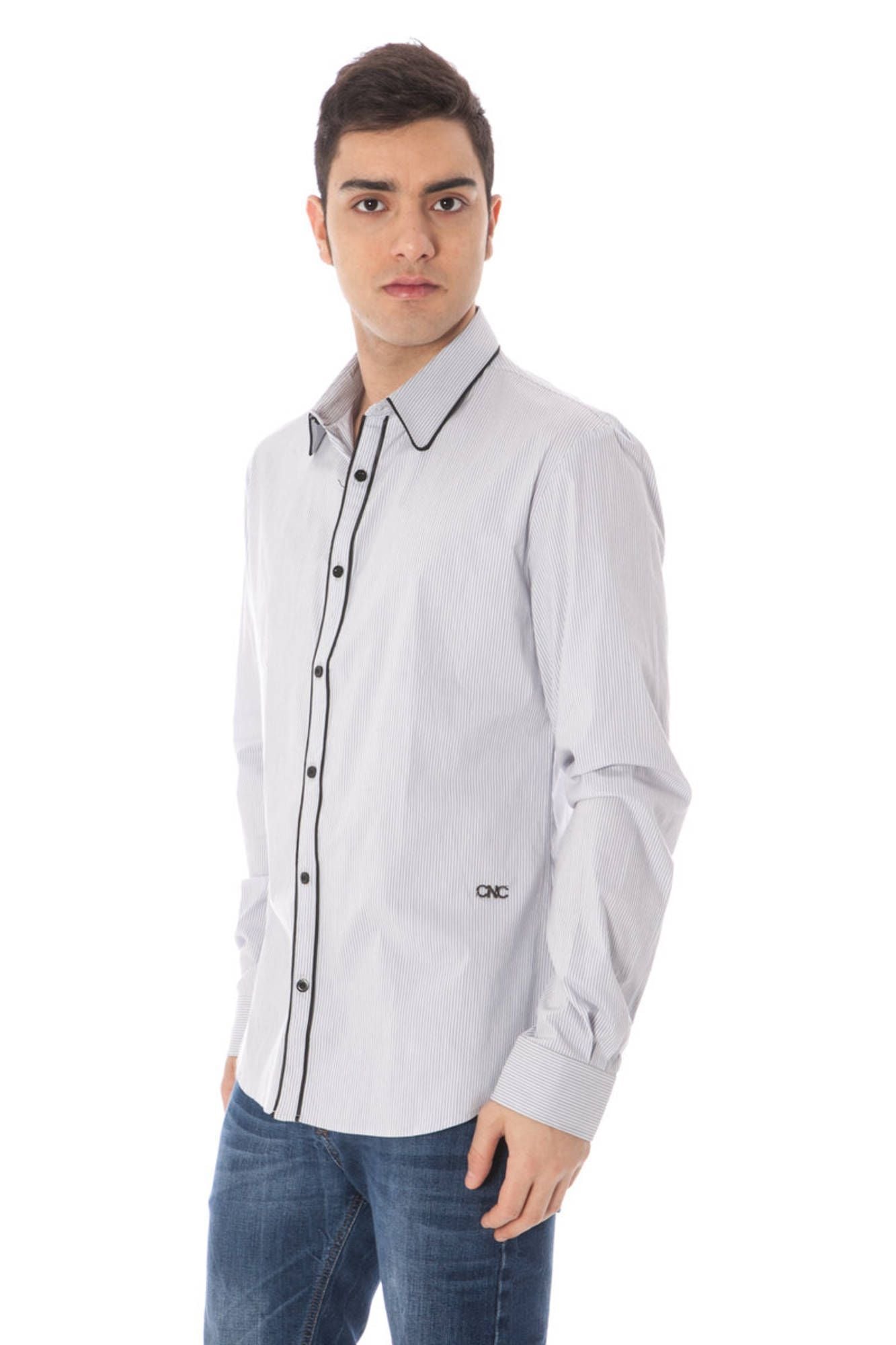 Costume National Light Blue Cotton Shirt