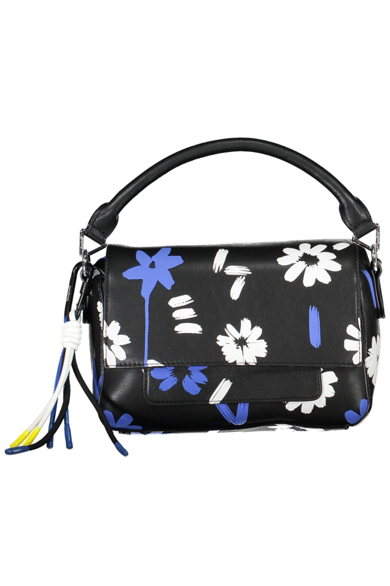 Desigual Chic Black Polyurethane Handbag with Contrasting Details