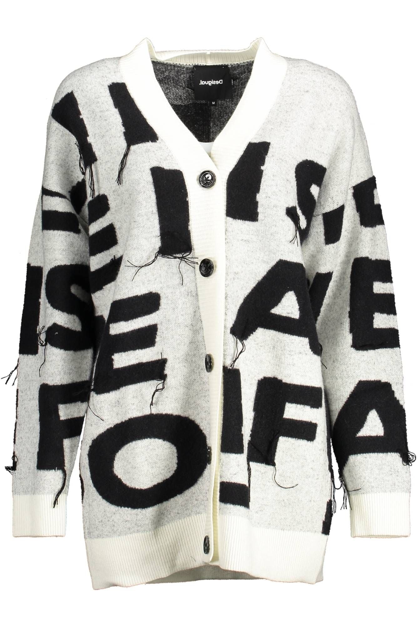 Desigual White Polyester Sweater