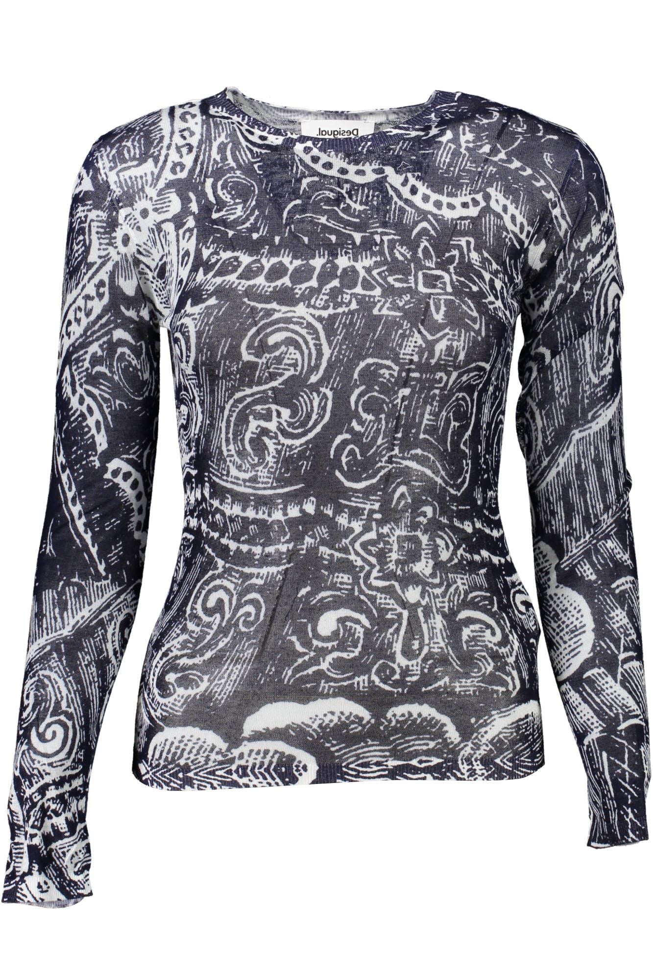 Desigual Blue Viscose Sweater