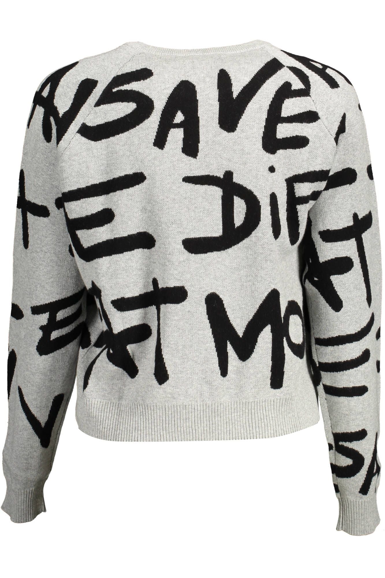 Desigual Gray Cotton Sweater