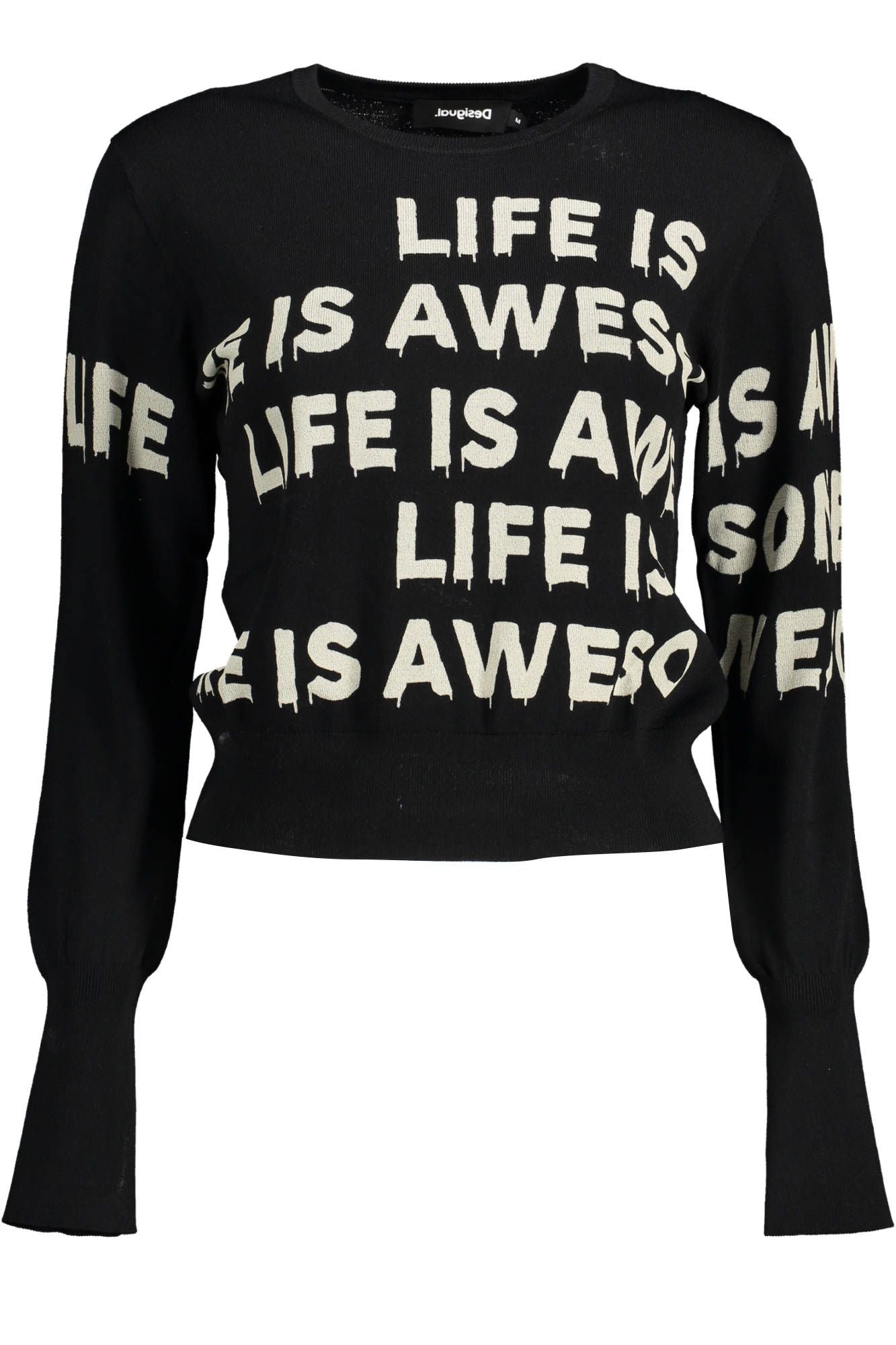 Desigual Black Viscose Sweater