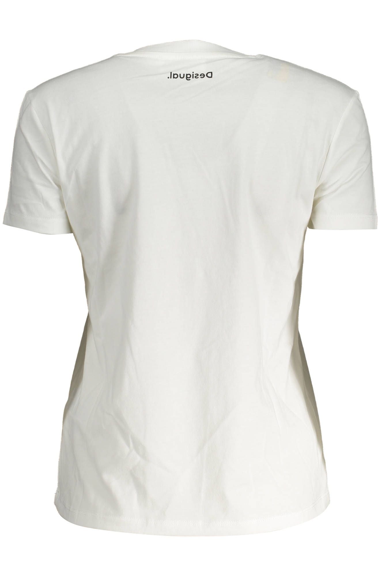 Desigual Elegant White Tee with Exclusive Applique Detail