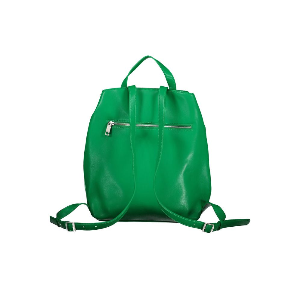 Desigual Chic Green Backpack with Contrast Details