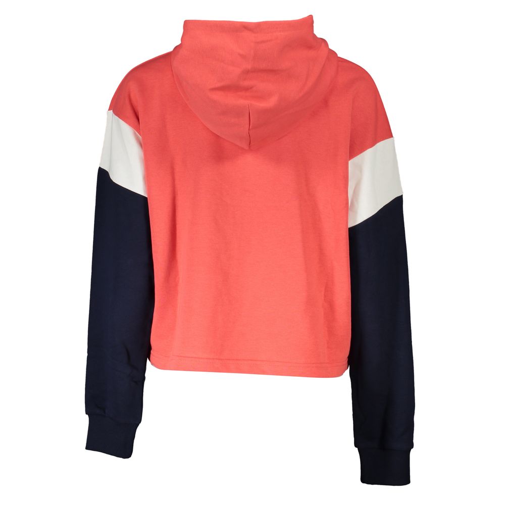 Fila Chic Pink Hooded Sweatshirt with Logo Detail