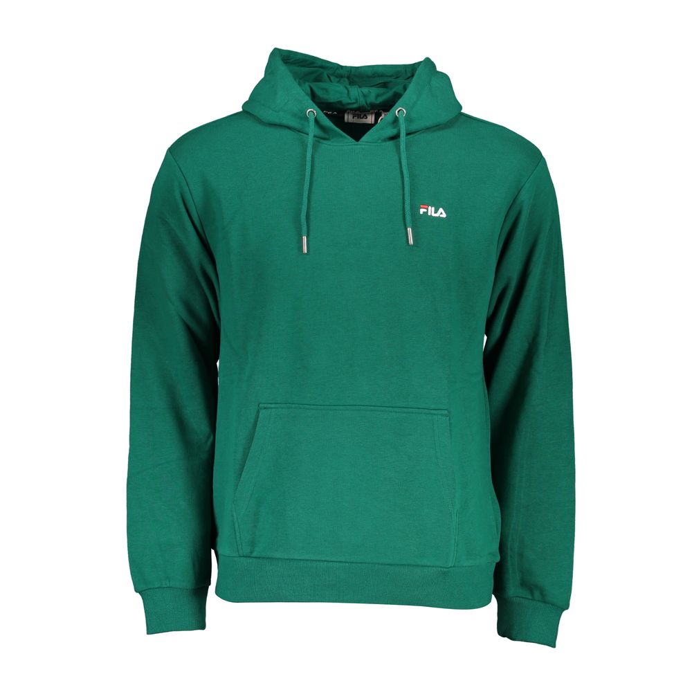 Fila Chic Green Cotton Blend Hooded Sweatshirt