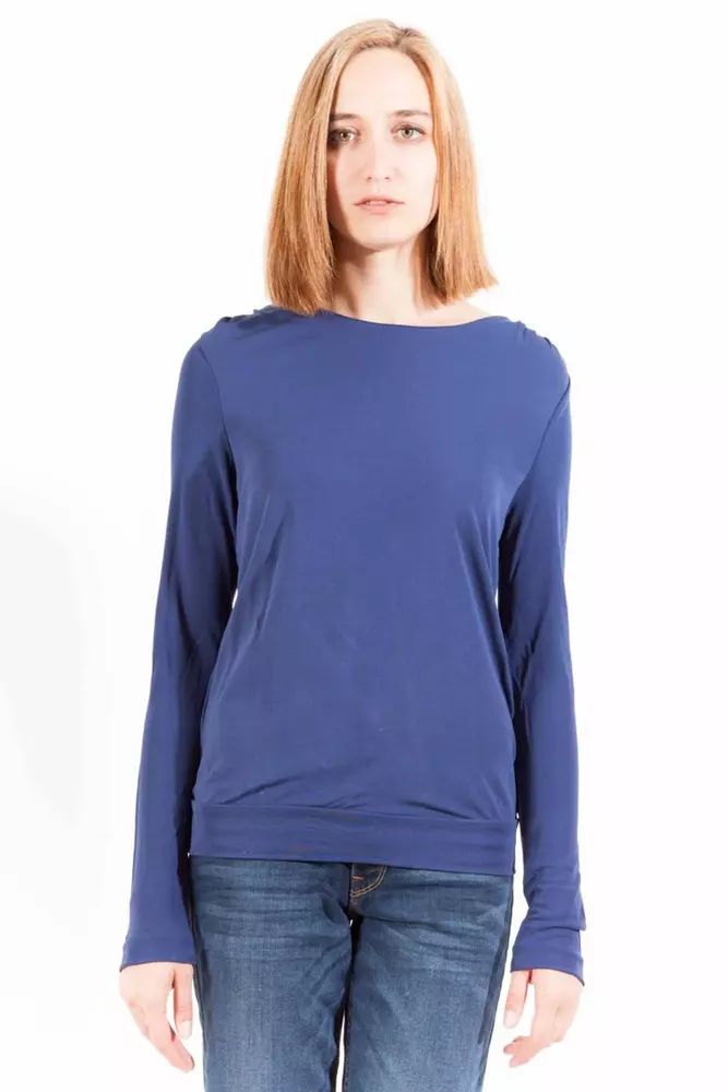 Gant Elegant Blue Viscose Long Sleeve Tee