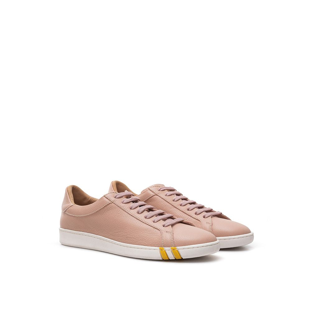 Bally Pink Cotton Leather Sneaker