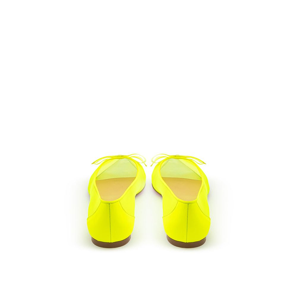 Christian Louboutin Yellow Mesh Flat Shoe