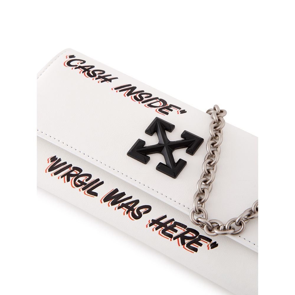 Off-White White Leather Wallet