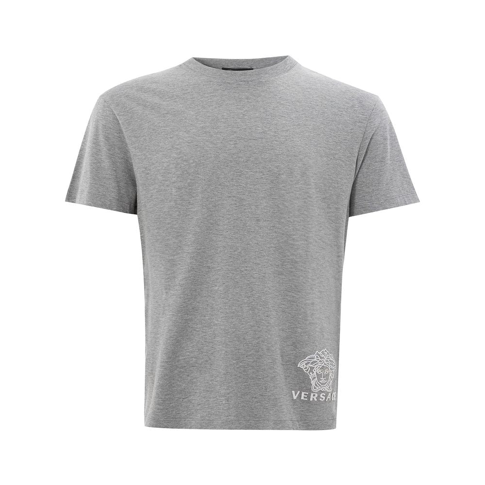 Versace Gray Cotton T-Shirt